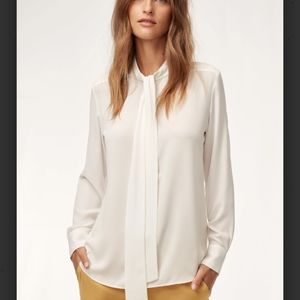 ARITZIA Babaton Off-white Pussybow Blouse
